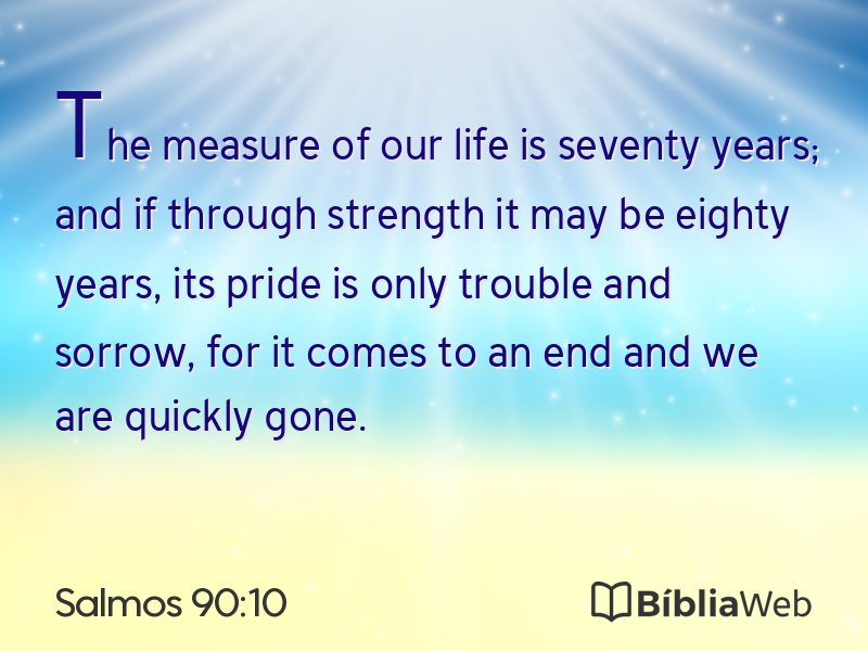 Salmos 90:10 em imagem para compartilhar