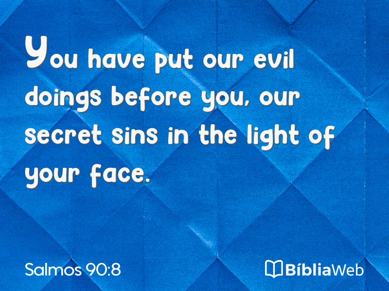 Salmos 90:8 em imagem para compartilhar