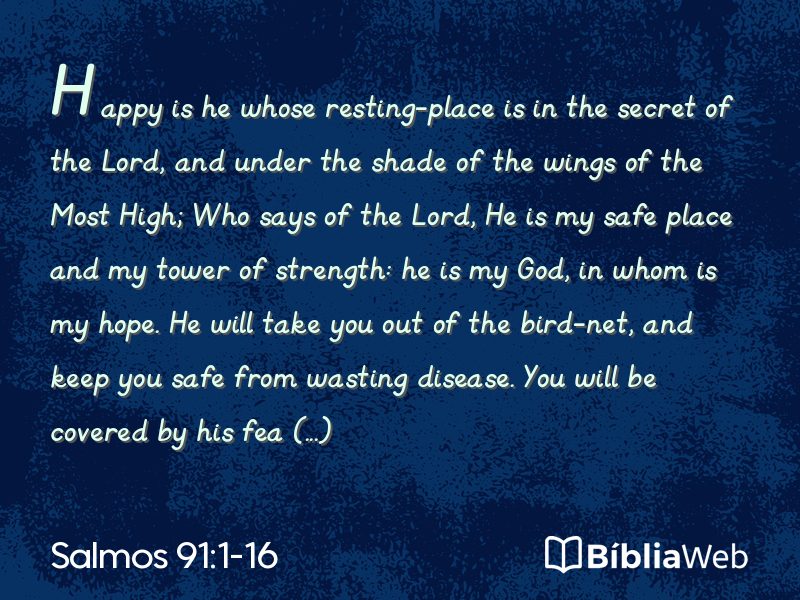 Salmos 91:1-16 em imagem para compartilhar