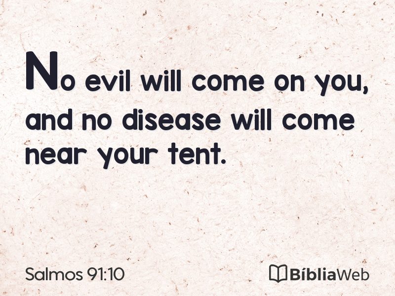 Salmos 91:10 em imagem para compartilhar