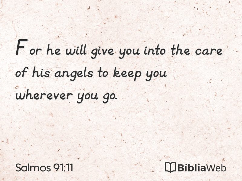 Salmos 91:11 em imagem para compartilhar