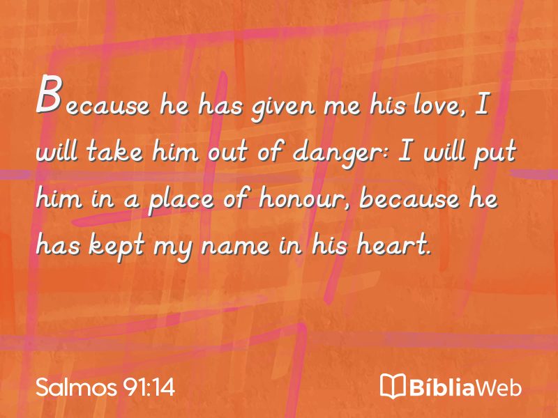 Salmos 91:14 em imagem para compartilhar