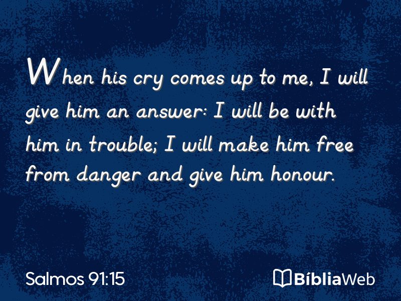 Salmos 91:15 em imagem para compartilhar