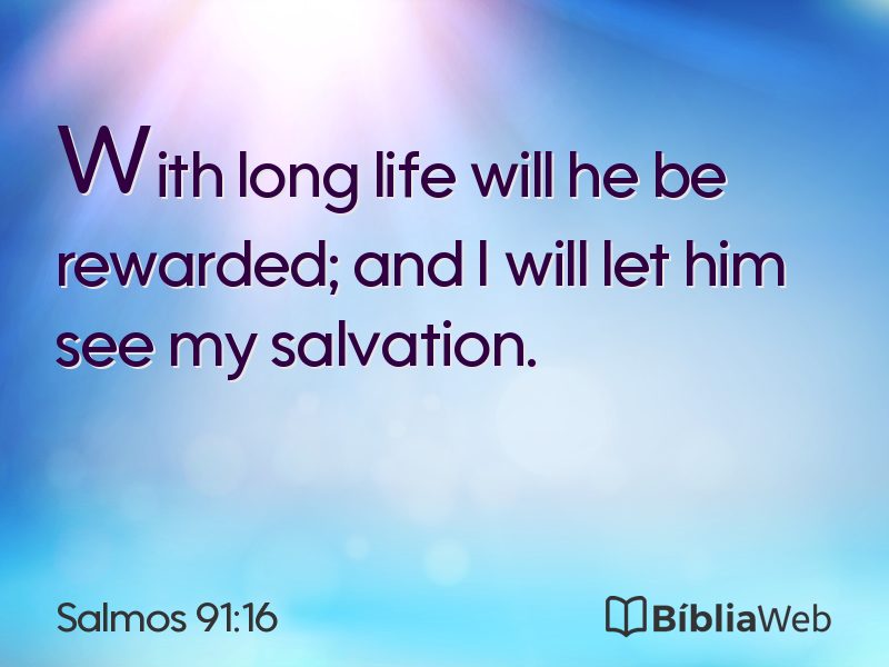 Salmos 91:16 em imagem para compartilhar