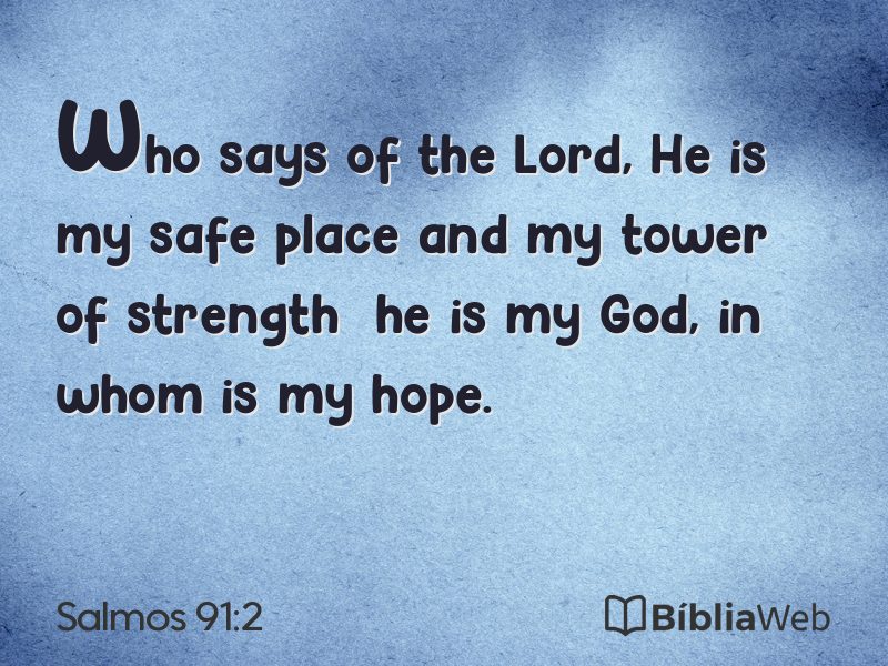 Salmos 91:2 em imagem para compartilhar