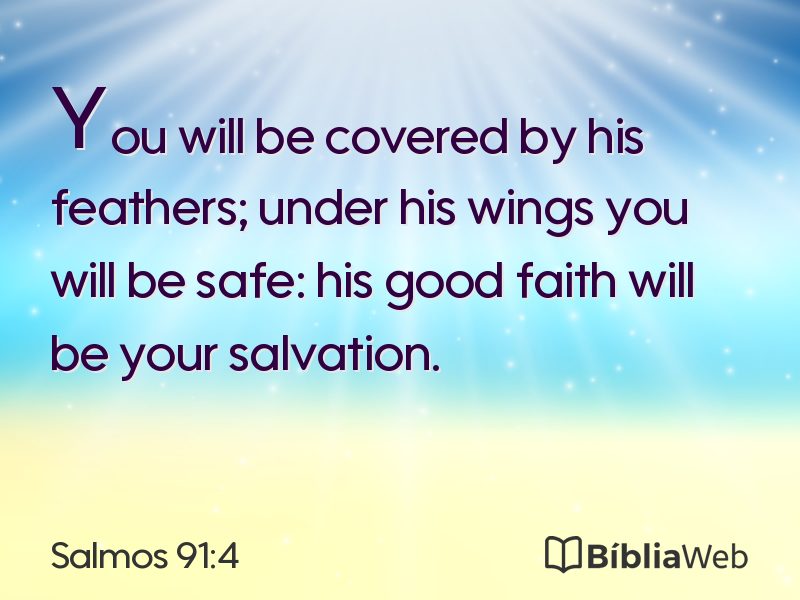 Salmos 91:4 em imagem para compartilhar
