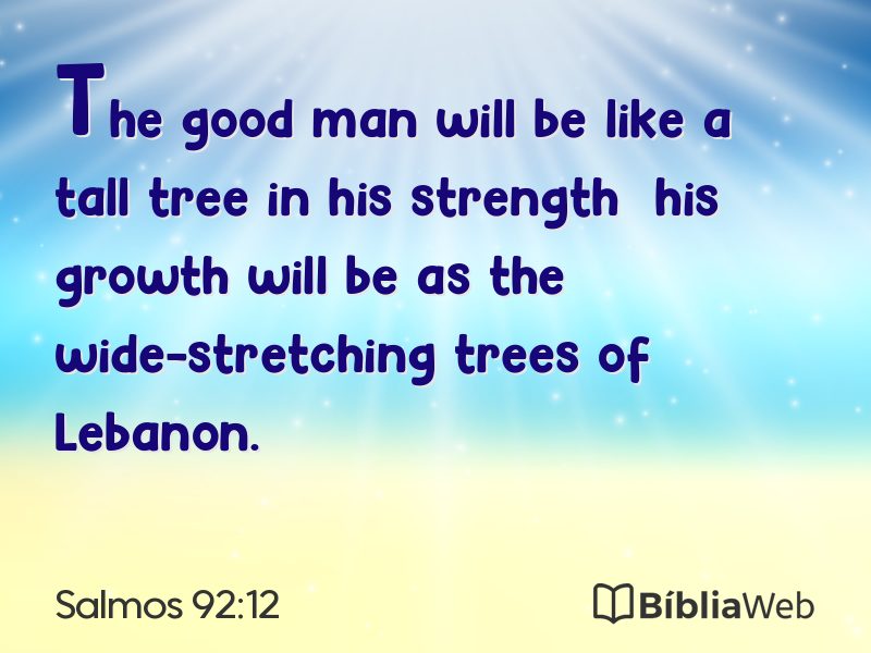 Salmos 92:12 em imagem para compartilhar