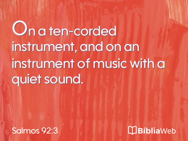Salmos 92:3 em imagem para compartilhar
