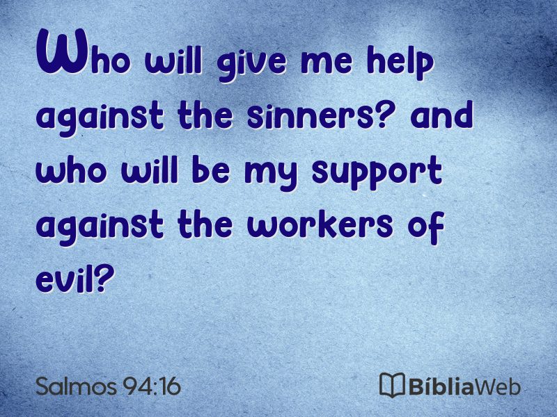 Salmos 94:16 em imagem para compartilhar