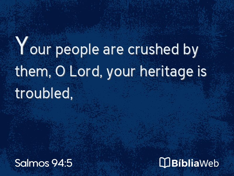 Salmos 94:5 em imagem para compartilhar