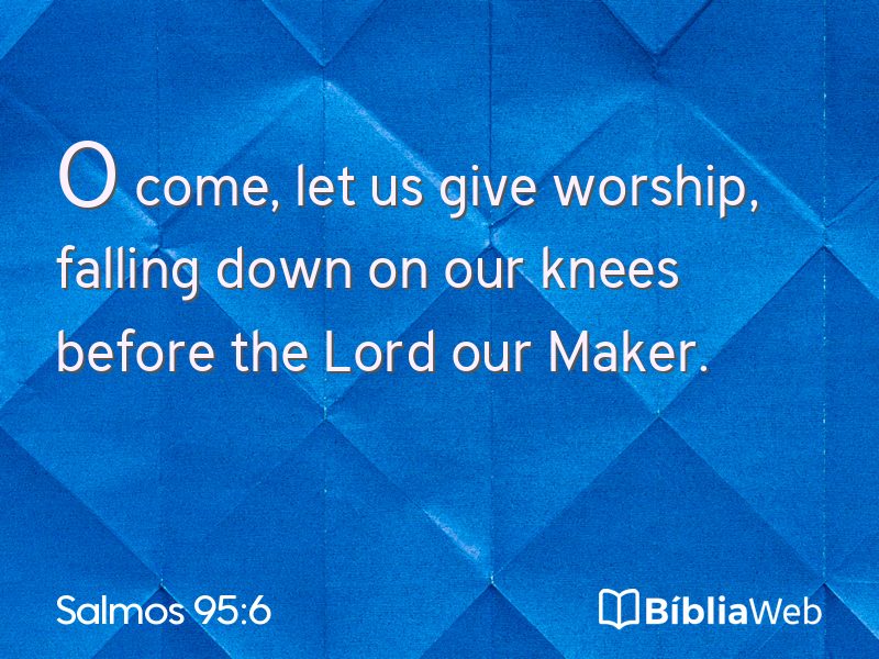 Salmos 95:6 em imagem para compartilhar