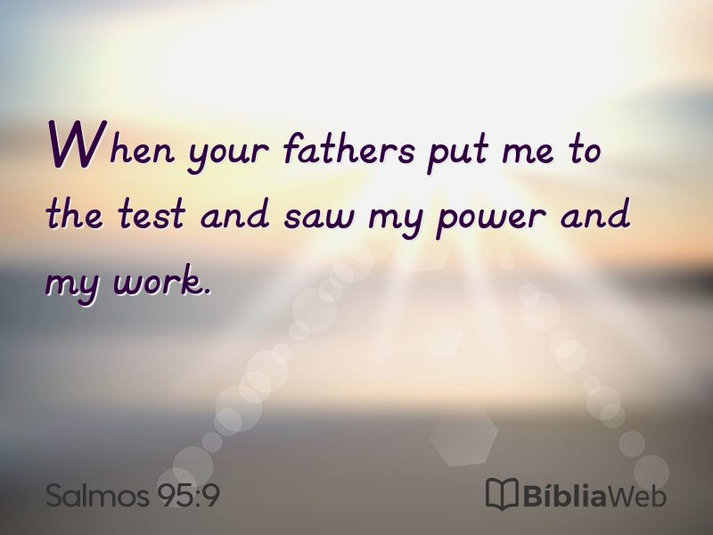 Salmos 95:9 em imagem para compartilhar