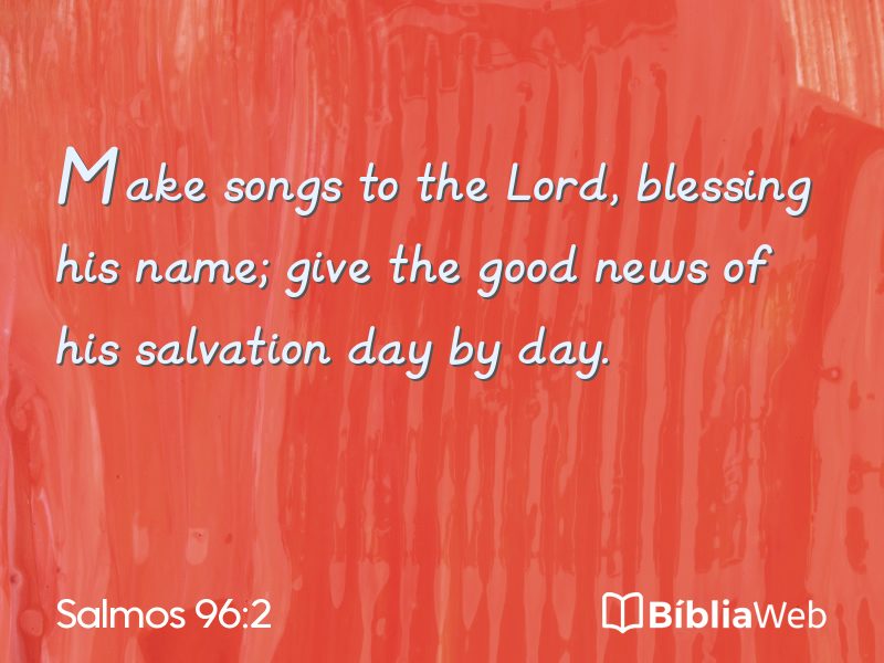 Salmos 96:2 em imagem para compartilhar