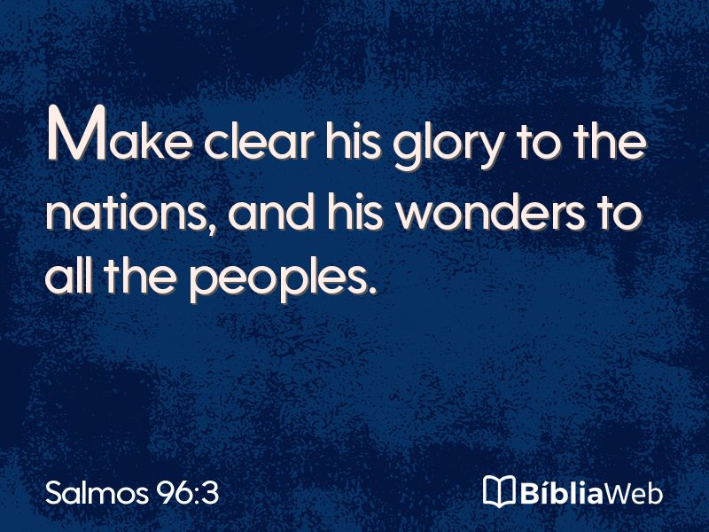 Salmos 96:3 em imagem para compartilhar