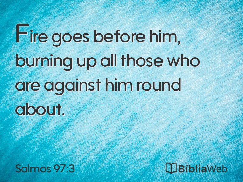 Salmos 97:3 em imagem para compartilhar