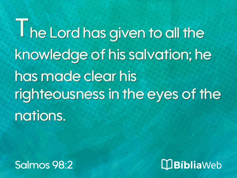Salmos 98:2 em imagem para compartilhar