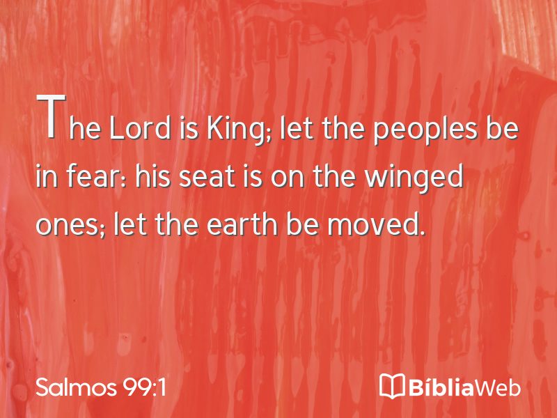 Salmos 99:1 em imagem para compartilhar