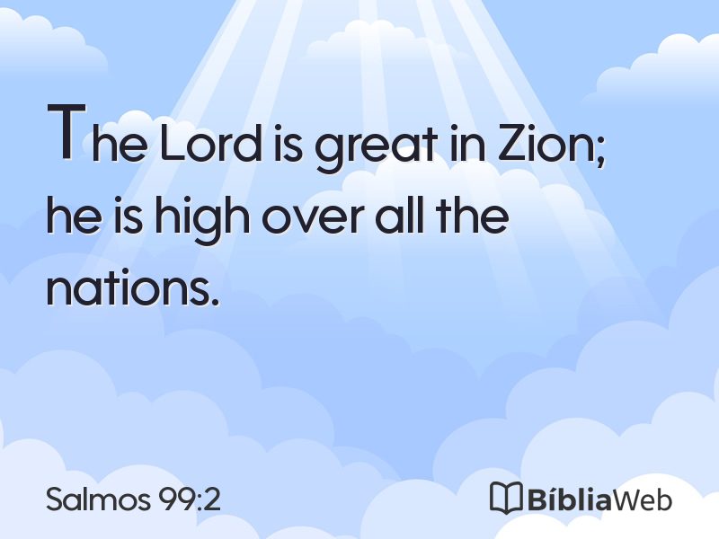 Salmos 99:2 em imagem para compartilhar
