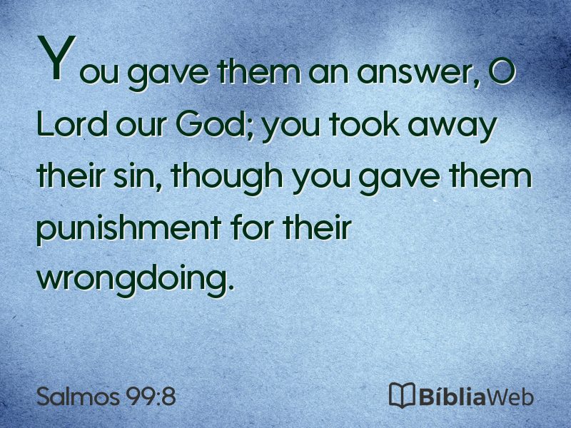 Salmos 99:8 em imagem para compartilhar