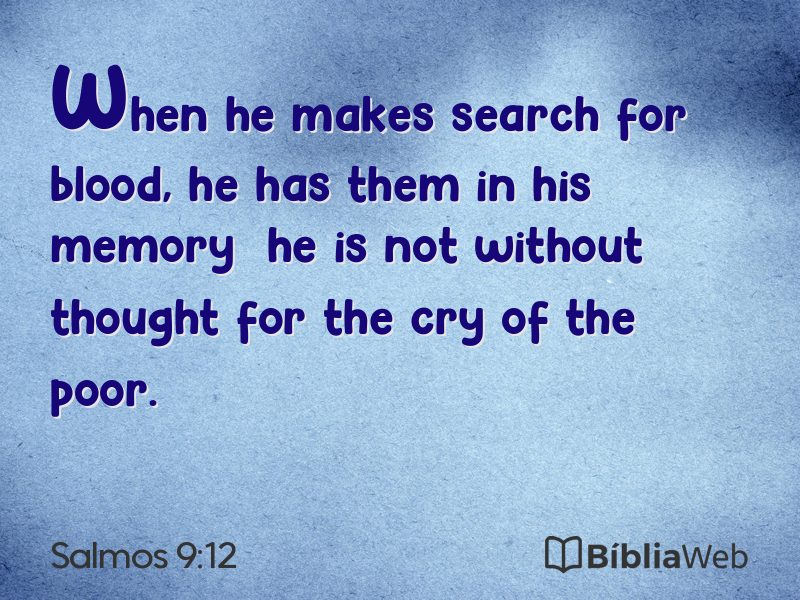 Salmos 9:12 em imagem para compartilhar