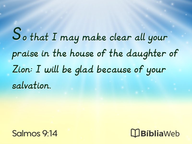 Salmos 9:14 em imagem para compartilhar