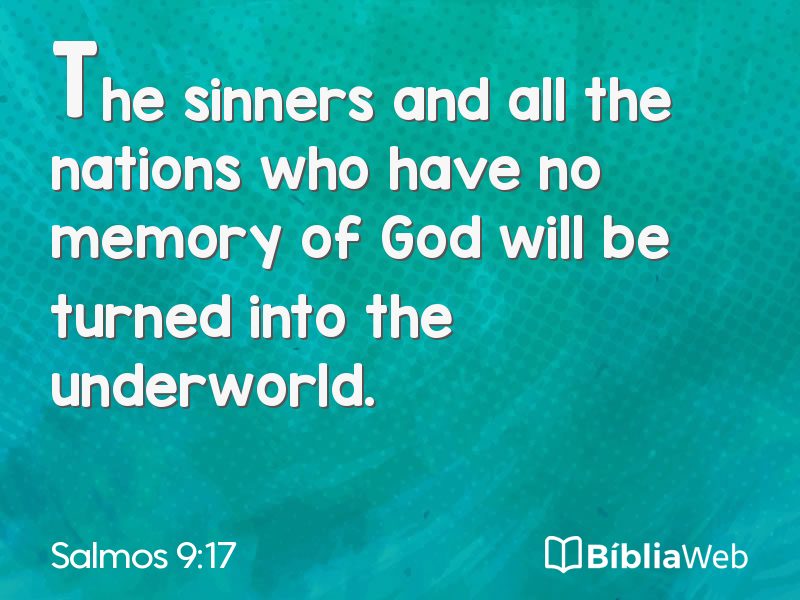 Salmos 9:17 em imagem para compartilhar