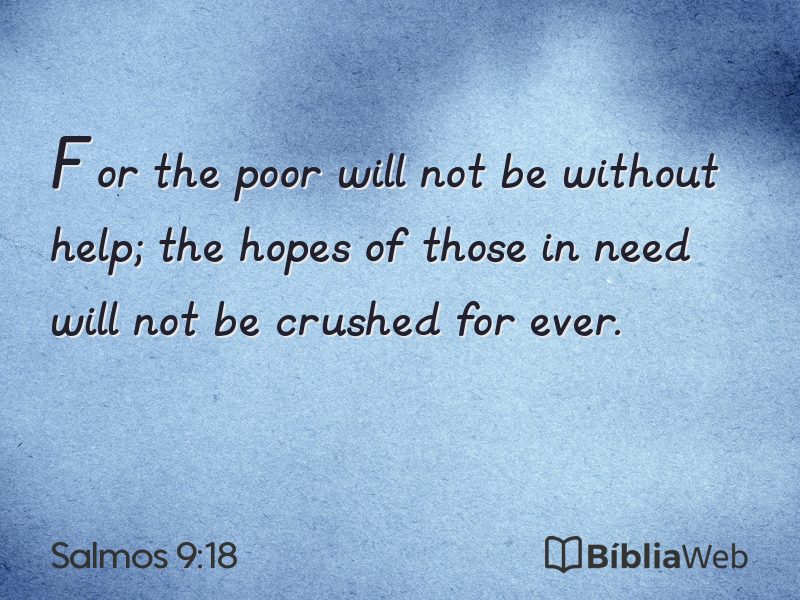 Salmos 9:18 em imagem para compartilhar