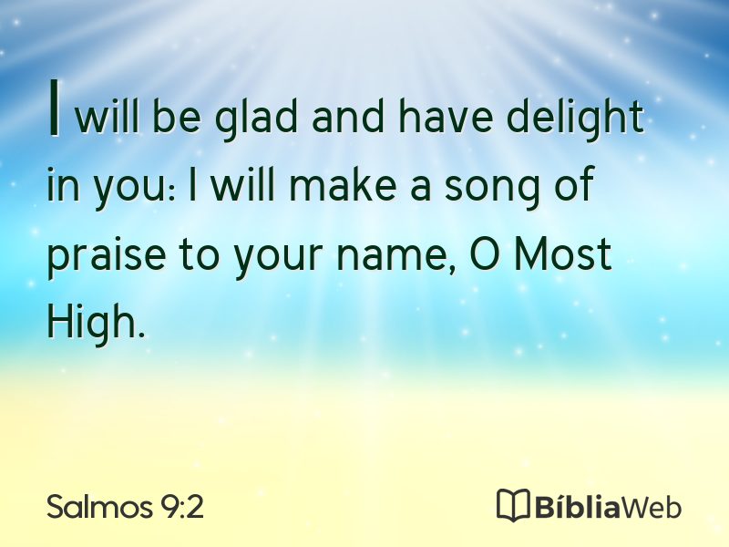 Salmos 9:2 em imagem para compartilhar
