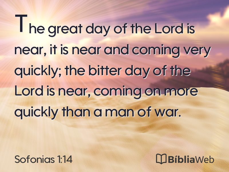 Sofonias 1:14 em imagem para compartilhar
