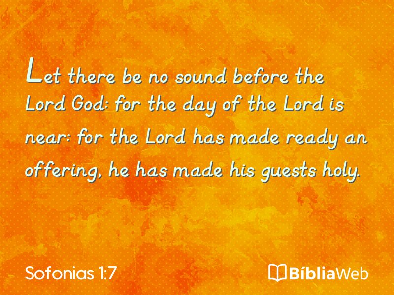 Sofonias 1:7 em imagem para compartilhar