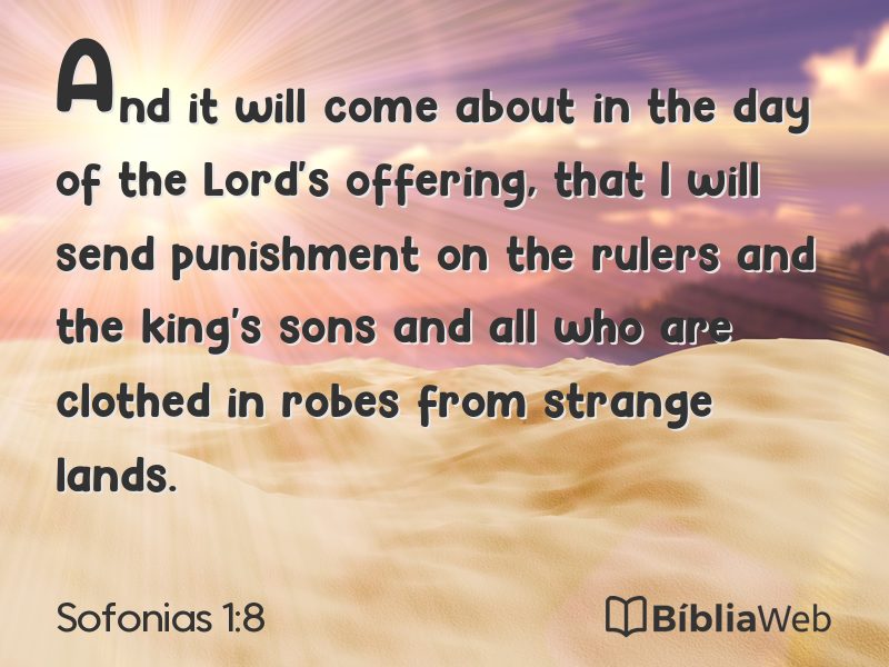 Sofonias 1:8 em imagem para compartilhar