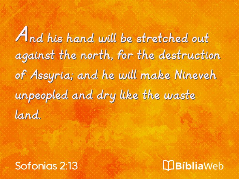 Sofonias 2:13 em imagem para compartilhar