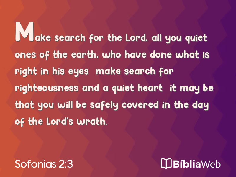 Sofonias 2:3 em imagem para compartilhar
