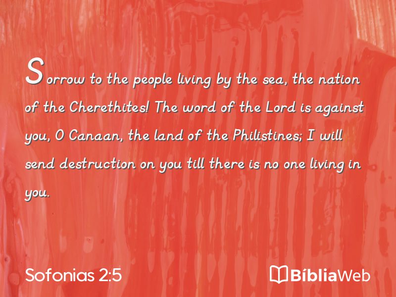 Sofonias 2:5 em imagem para compartilhar