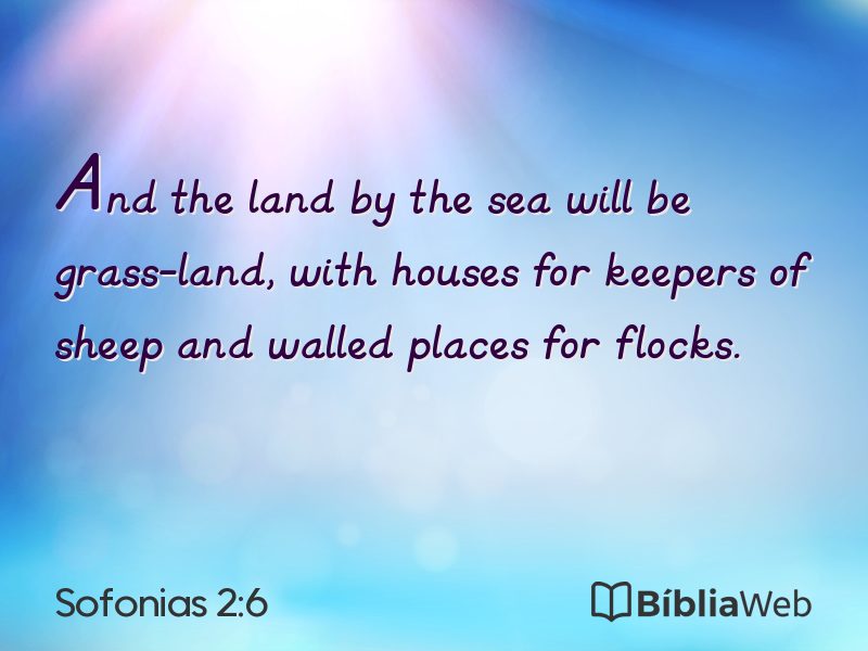 Sofonias 2:6 em imagem para compartilhar