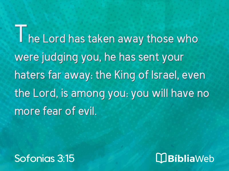 Sofonias 3:15 em imagem para compartilhar