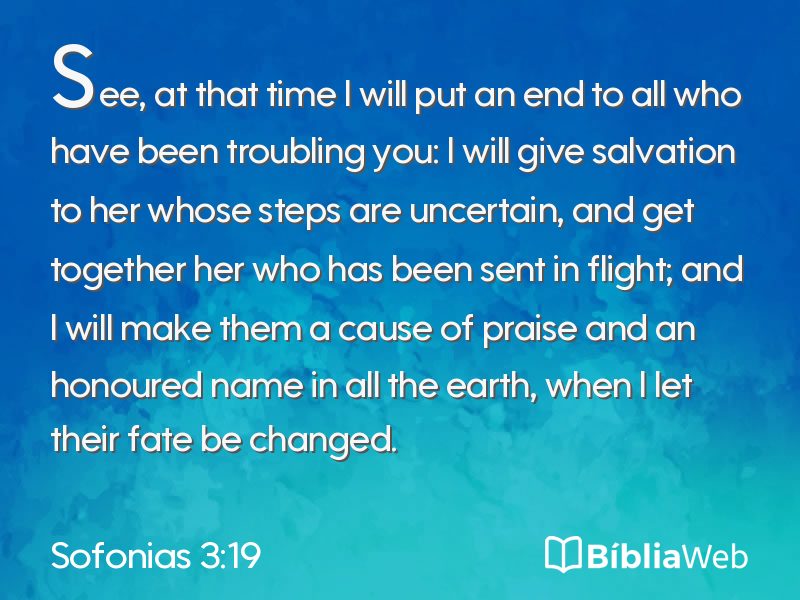 Sofonias 3:19 em imagem para compartilhar