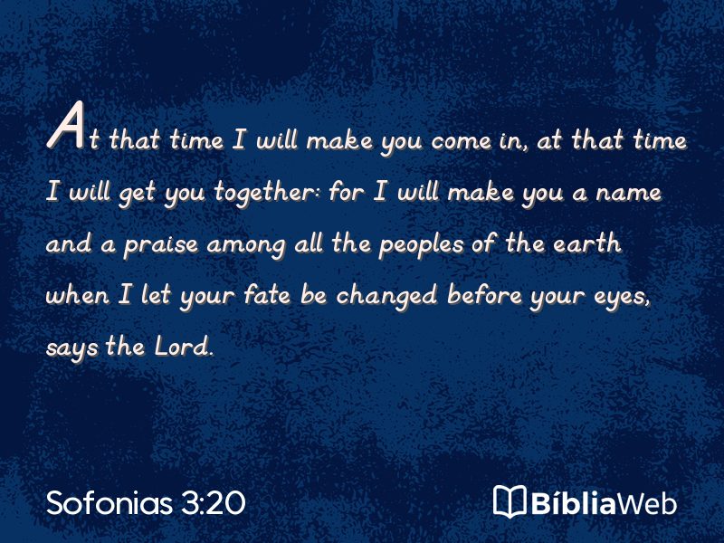Sofonias 3:20 em imagem para compartilhar