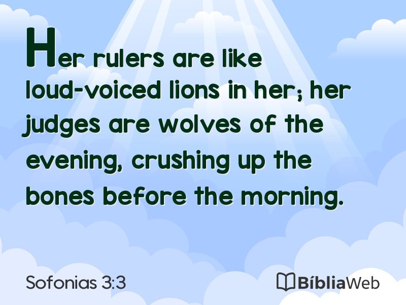 Sofonias 3:3 em imagem para compartilhar