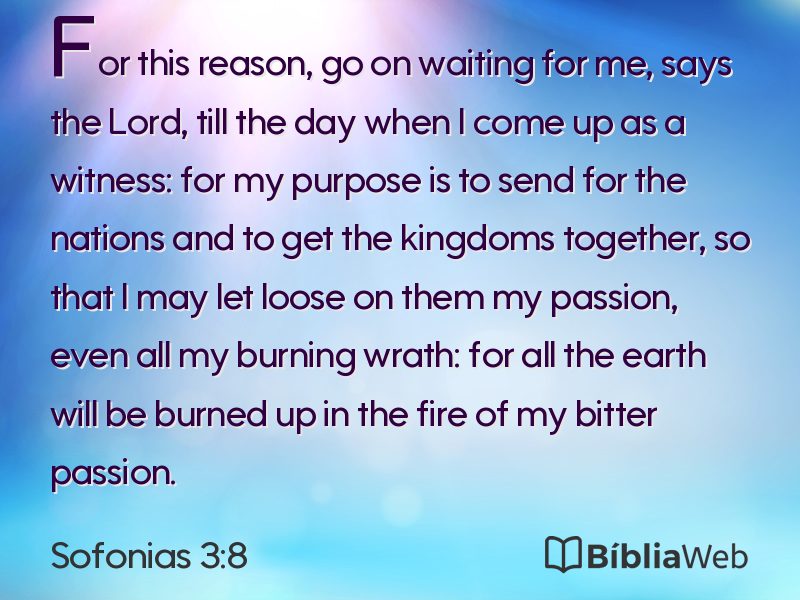 Sofonias 3:8 em imagem para compartilhar