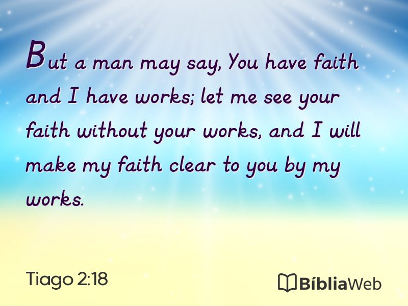 Tiago 2:18 em imagem para compartilhar