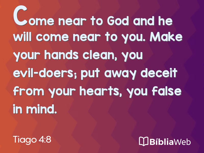 Tiago 4:8 em imagem para compartilhar