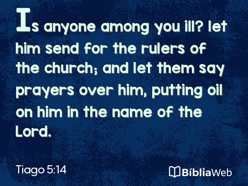 Tiago 5:14 em imagem para compartilhar