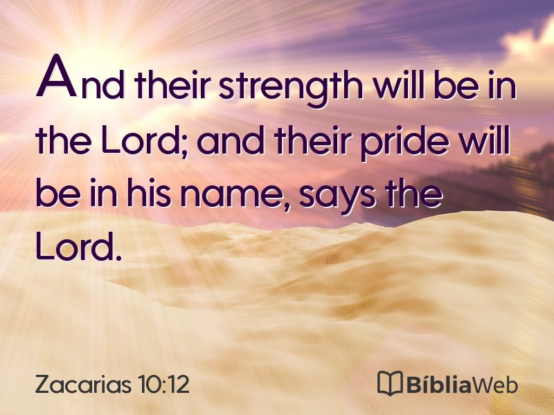 Zacarias 10:12 em imagem para compartilhar