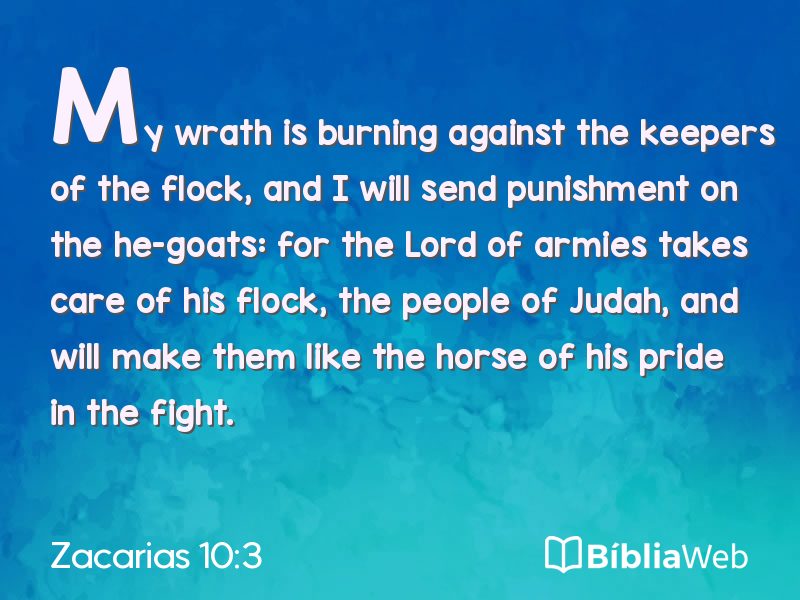 Zacarias 10:3 em imagem para compartilhar