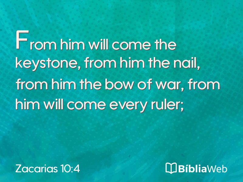 Zacarias 10:4 em imagem para compartilhar