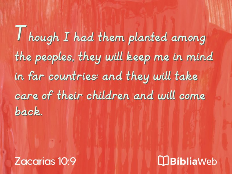Zacarias 10:9 em imagem para compartilhar