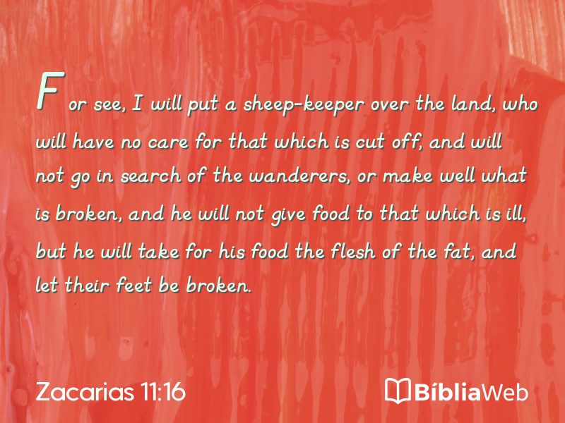 Zacarias 11:16 em imagem para compartilhar