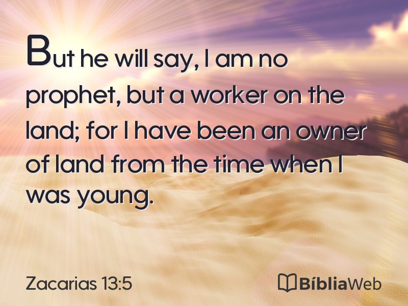 Zacarias 13:5 em imagem para compartilhar