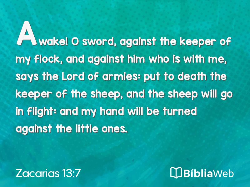 Zacarias 13:7 em imagem para compartilhar